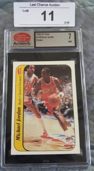 Michael Jordan 1986-87 Fleer #8 SDC 7