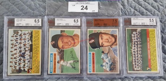 (4) 1956 Topps Cards