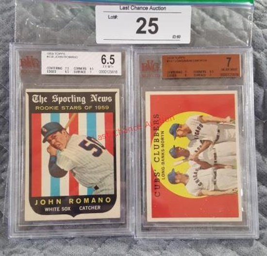 (2) 1959 Topps Cards