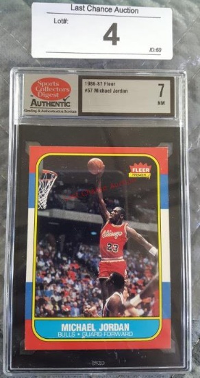 Michael Jordan 1986-87 Fleer #57 Rookie SCD 7