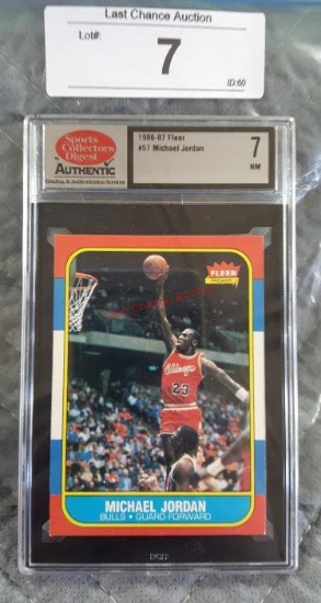 Michael Jordan 1986-87 Fleer #57 Rookie SCD 7