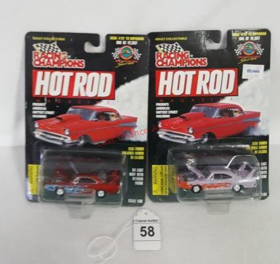 (2) Racing Champions Hot Rod Magazine 1:64