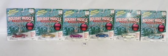 (6) Johnny Lightning Holiday Muscle Ornaments (NIB )