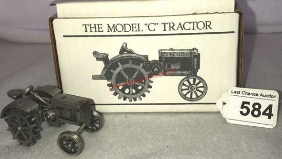 John Deere Model "C" Tractor "Pewter"
