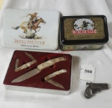 Winchester Metal Tin & 2005 Knife Set