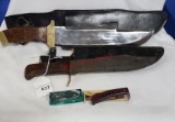 Two Large Knives & Two Pocket Knives