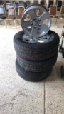 Set of 3 Tires and 4 Rims