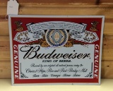 Budwiser Metal Beer Sign