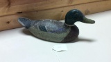 Wooden Duck Decoy With Glass Eye