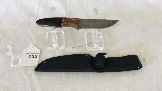 Dacascus Steel Knife W/ Sheath