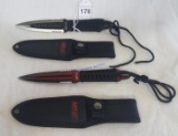 Mtech USA Double Edged Knives W/ Sheaths