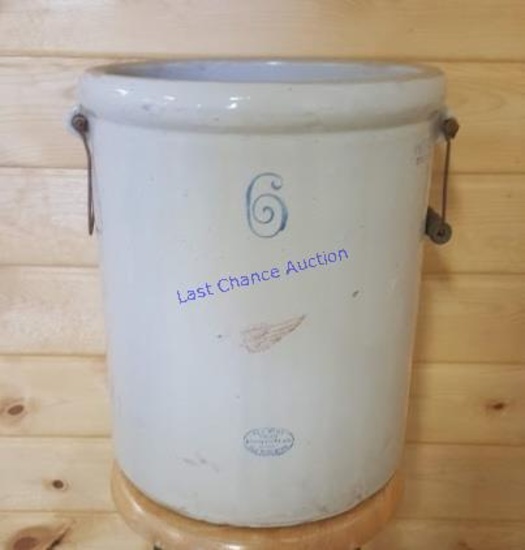 Red Wing Union Stoneware 6 Gal Crock