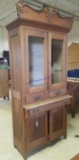 Antique Tall Kitchen Cupboard Cabinet 3 Shelves