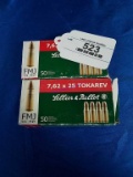 Tokarev 7.62x25 ammo 50ct (2boxes)