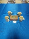 4-Wildlife coffee Cups and Deer Trinket Box