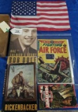 Flat of Military Books and Flag