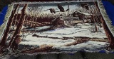 Large WIldlife Tapestry Throw with Geese