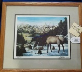 Elk Print signed by John Maison