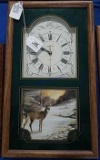 Ingram Clock with Deer  Works!!