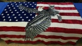 Large Patriotic Throw with Stars and Eagle