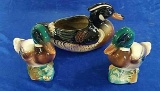 3 Ceramic Duck Figurines