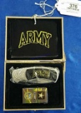 Army Folding Knife and Lighter