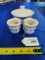 Longaberger Pottery Votive Cups and Sm Dish