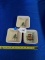 3-Longaberger Pottery Holiday Candy Dishes