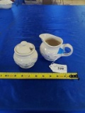 Longaberger Pottery Cream and Suger Set