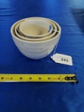 Longaberger Pottery 3 Small Nested Bowls