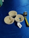 Longaberger Pottery Set of Relish Bowls