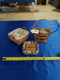 3-Small Longaberger Baskets