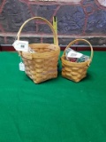 Longaberger 5 and 7 inch Baskets with Handle