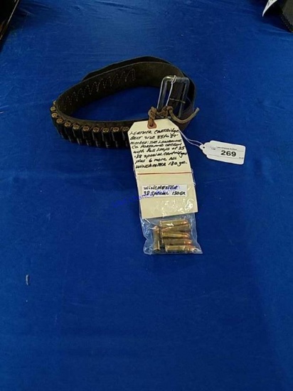 Leather Ammo Belt with 31 rounds