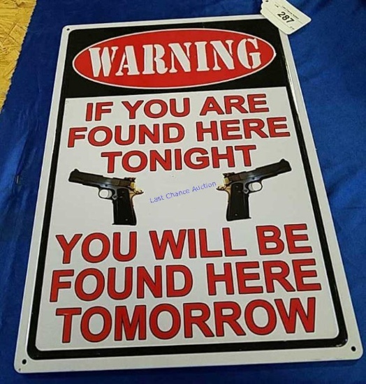 WARNING sign.
