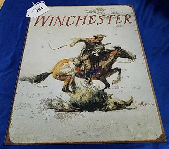 Winchester Logo Metal Sign