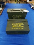 2 Metal MIlitary Ammo Boxes