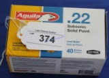 1 Box of 500ct Aguilla .22lr Solid Point