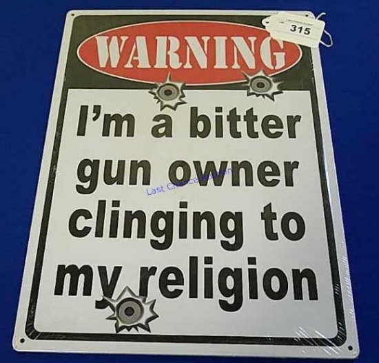 Metal Sign "Bitter Gun Owner