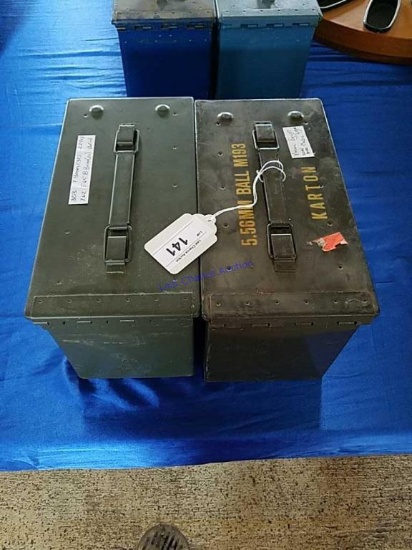 2-50cal Ammo Boxes Green
