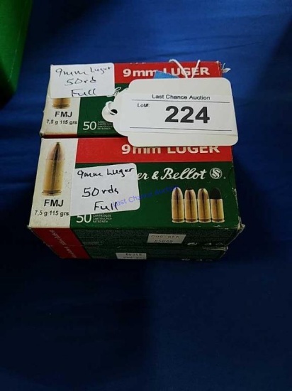 4-Boxes of 50ct 9mm Luger