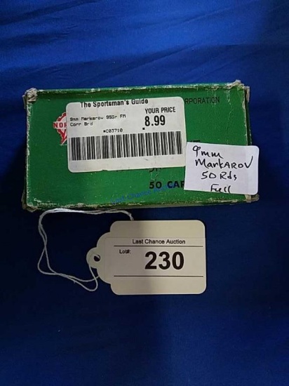 1 50ct box of 9mm Makarov