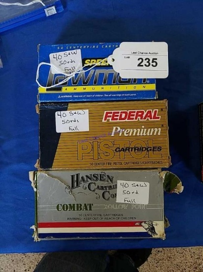 3-50ct Boxes of .40 S&W