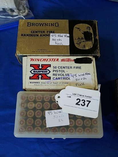 3-50ct Boxes of .45 Win Mag
