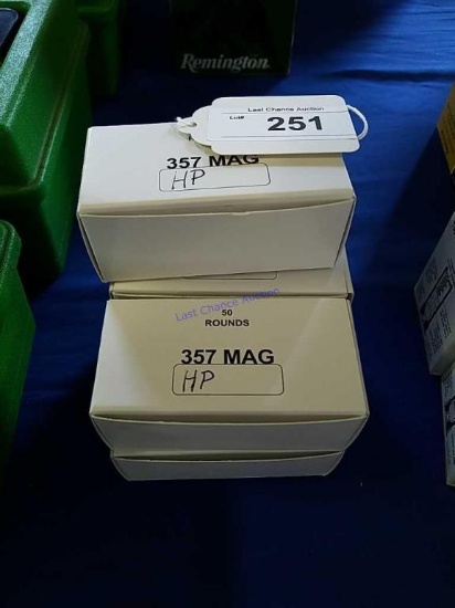 5-50ct Boxes of .357 Mag Hollow Point