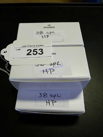 5-50ct Boxes of .38 Spec. HP