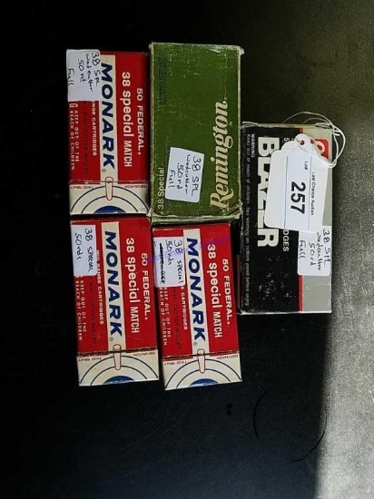 5-50ct Boxes of .38 Spec Wadcutter