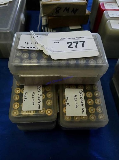 5-Boxes of 50ct  .30 Carbine