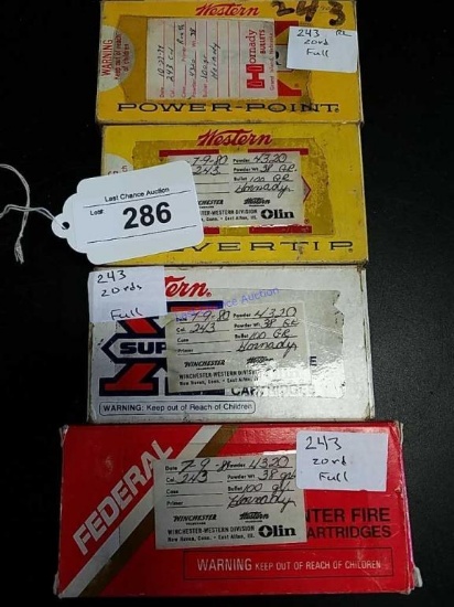 4-Boxes of 20ct  .243