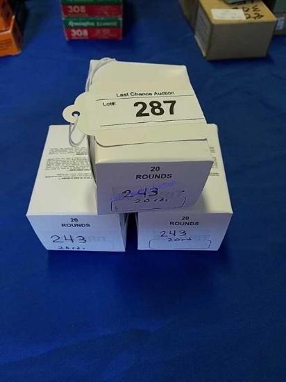 3-Boxes of 20ct  .243